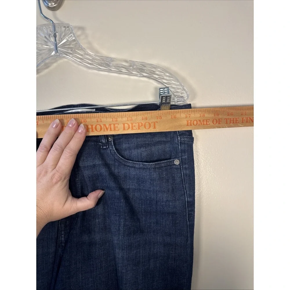 Frame Jeans Le Slim Palazzo Wide Leg High-Rise Sz 31 Dark Wash Guilty Slimming - Picture 7 of 9